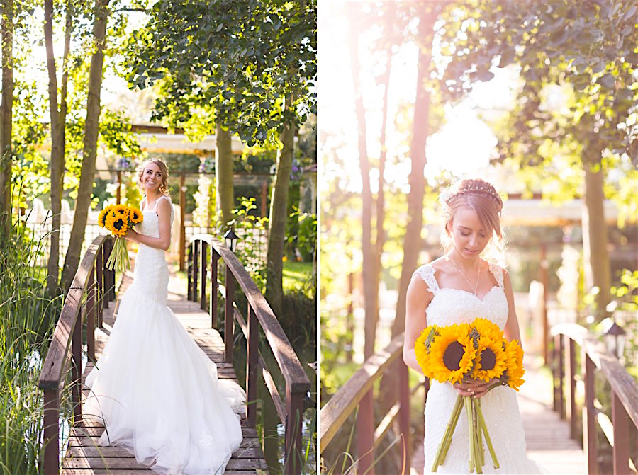 Minstrel Court Wedding Venue - A summer bride on the Monet Bridge