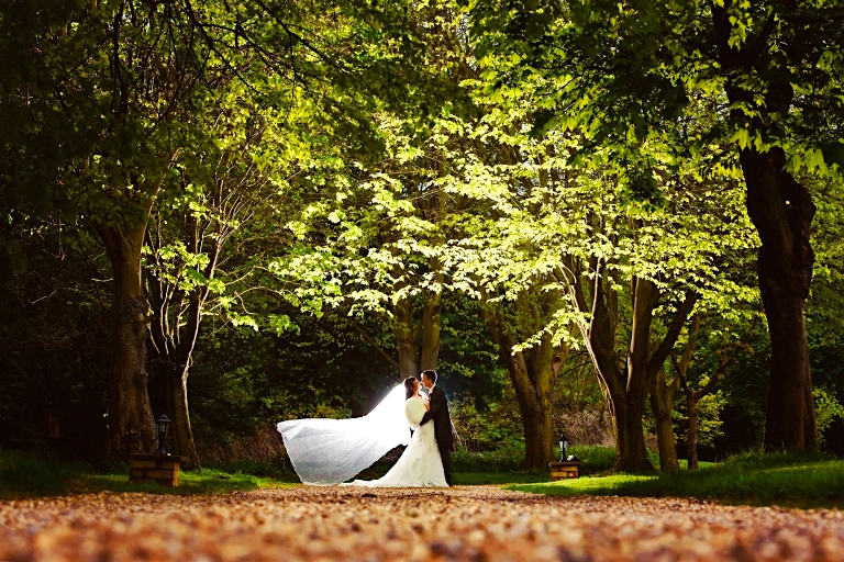 Minstrel Court Wedding Venue - A bridal veil in the breeze