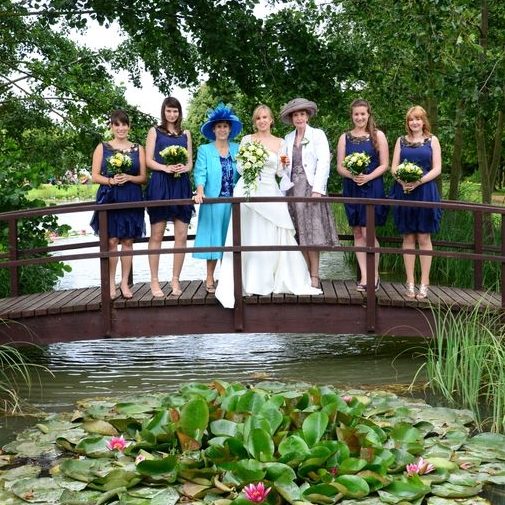 Minstrel Court lake Wedding Pavilion Monet Bridge with Lilies