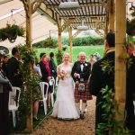 Minstrel Court lake Wedding Pavilion -walking down the Aisle