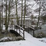 Minstrel Court lake Wedding Pavilion in winter