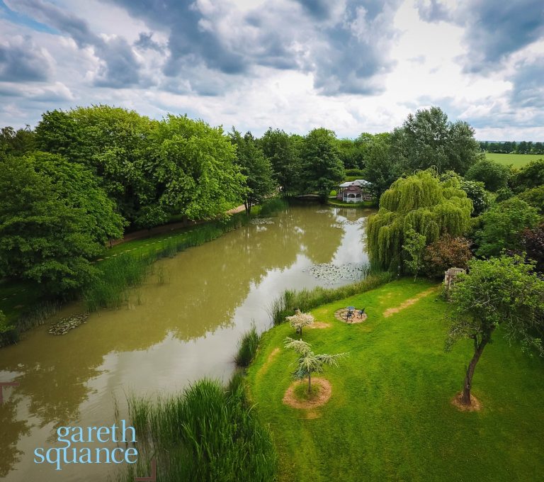 Minstrel Court lake Wedding Pavilion with the lake and Gardens