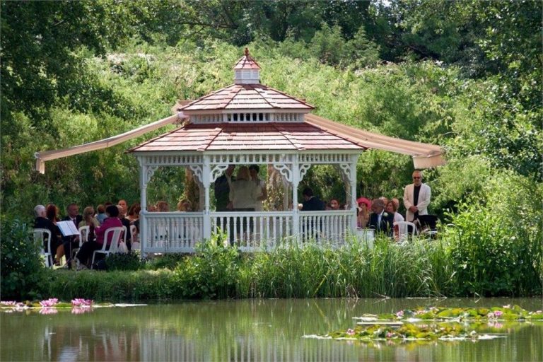 Minstrel Court lake Wedding Pavilion - a view over the lake