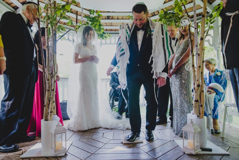 Minstrel Court lake Wedding Pavilion - Jewish Ceremony