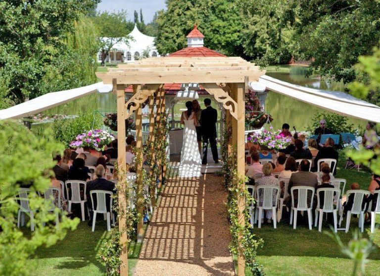 Minstrel Court lake Wedding Pavilion - the early days!