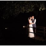 Minstrel Court Wedding Venue - couple on the bridge with lanterns
