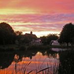 Minstrel Court Wedding - Sunset over the lake