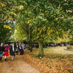 Minstrel Court Wedding - the drive in autumn