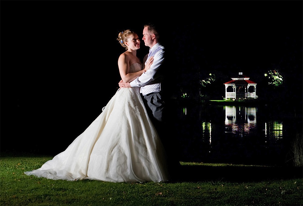 Minstrel Court Weddings - Bride and Groom at Night