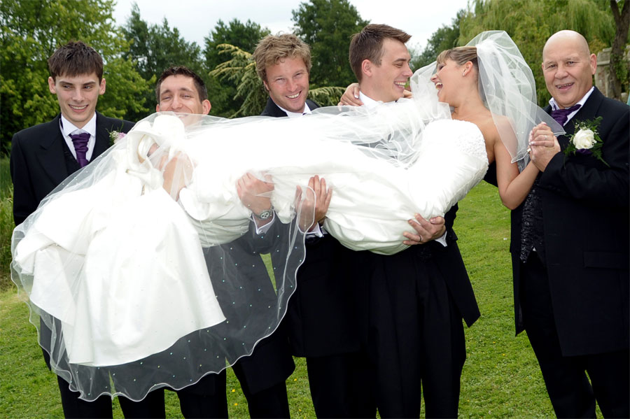 Minstrel Court Weddings - Carrying the Bride