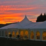 Minstrel Court Weddings - Sunset over the Marquee