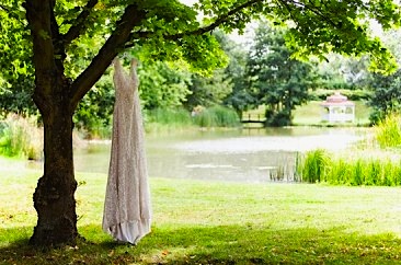 Minstrel Court Weddings - The dress over the lake