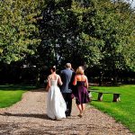 Minstrel Court Weddings - Walking to the island