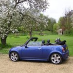 Minstrel Court Weddings - tranport - Open top mini cooper