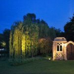 Minstrel Court weddings - the folly and pavilion at night