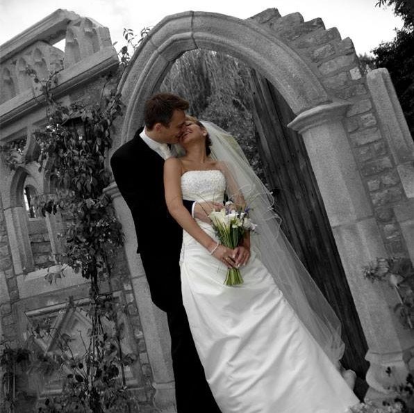 Wedding Couple against the Folly