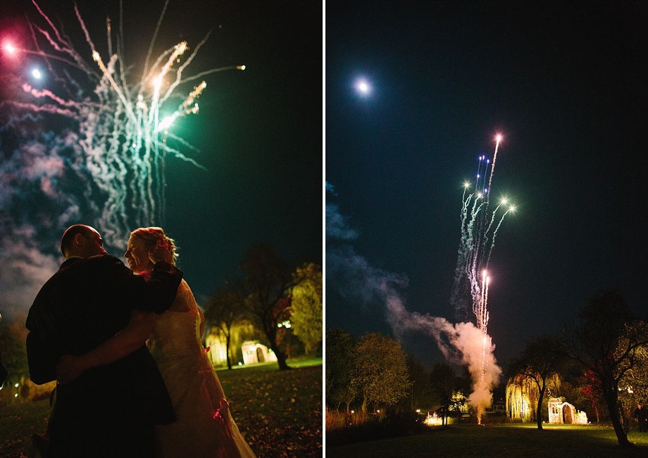 Minstrel Court weddings - twin fireworks