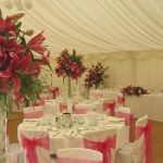 Minstrel Wedding Marquee - Pink Sashes