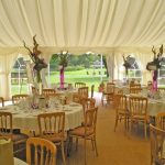 Minstrel Wedding Marquee - Dressed with Beech Chairs