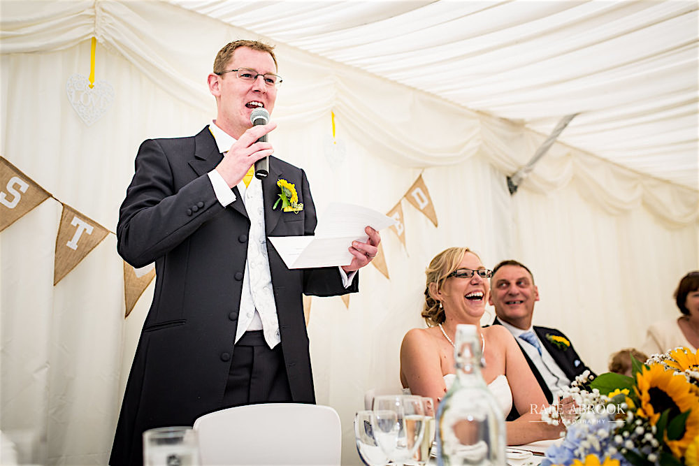 Minstrel Court Wedding Venue - Speeches in the Marquee